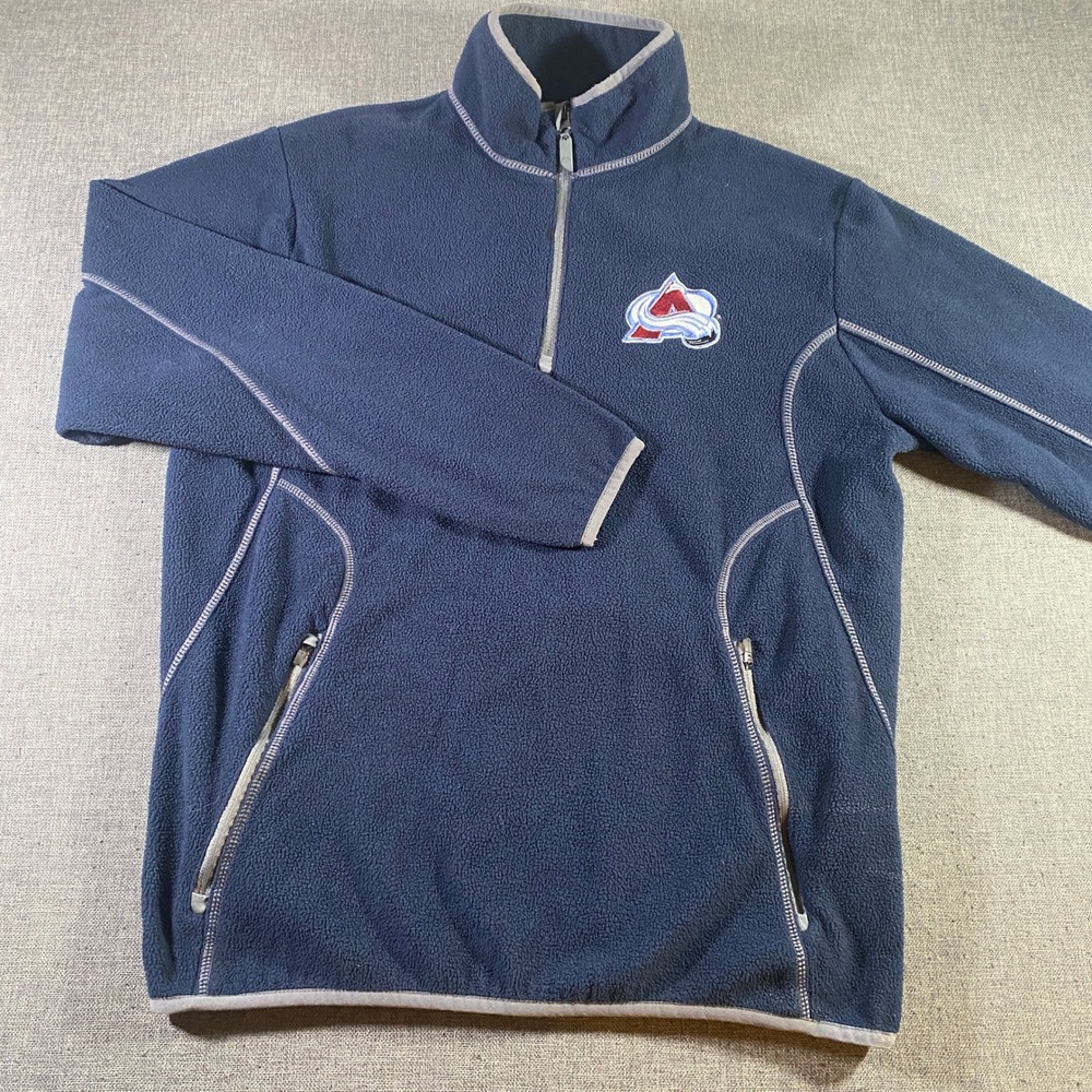 Antigua Colorado Avalanche NHL Fleece Pullover Jacket Mens Medium